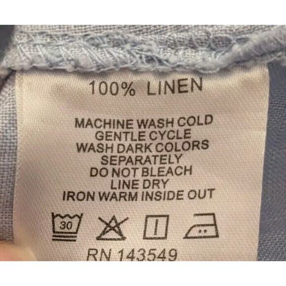 Simple NYC 2X Linen Tunic Boho Top V Neck Tassles Cream Embroidered 3/4 Sleeves - Picture 7 of 7